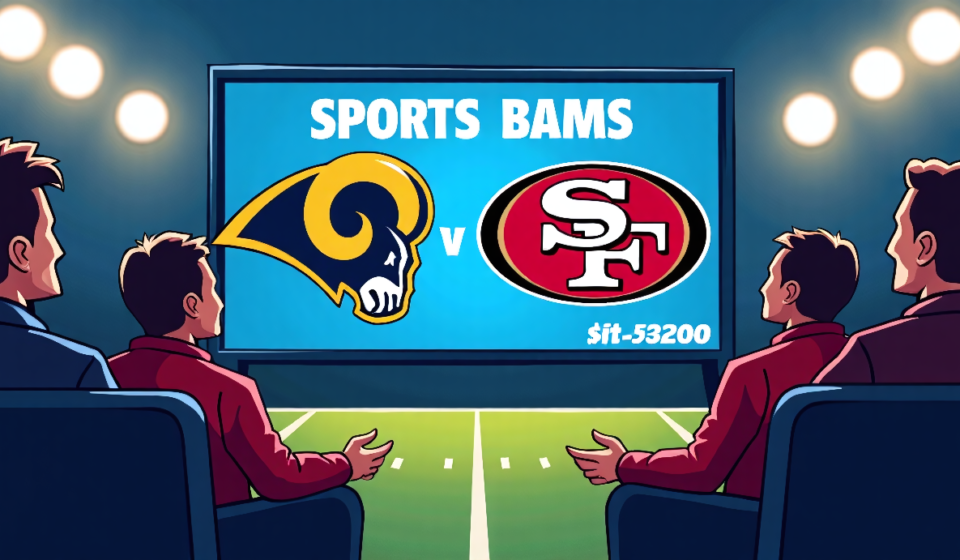 DraftKings Offers $200 Bonus on First Bet for Rams vs. 49ers Game — AI-generated editorial illustration