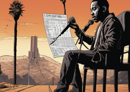 Trey Parker & Matt Stone Shelve $100M Musical with Kendrick Lamar — AI-generated editorial illustration