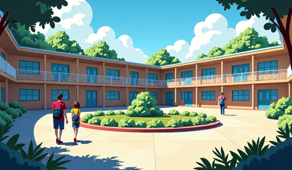 Widowed 9/11 Survivor Turns Loss Into Legacy With New School — AI-generated editorial illustration