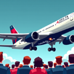 Delta Flight Forced to Emergency Landing After Cabin Pressurization Failure — AI-generated editorial illustration