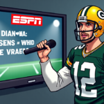 Aaron Rodgers Blasts ESPN Over Dianna Russini Coverage — AI-generated editorial illustration