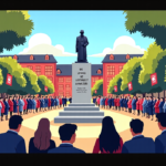 Turned‑Back to the Site: Turning Point USA Unveils New Statue for Charlie Kirk — AI-generated editorial illustration