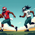Commanders QB Jayden Daniels, Eagles’ Jalen Hurts Face Crucial 2026 Seasons — AI-generated editorial illustration