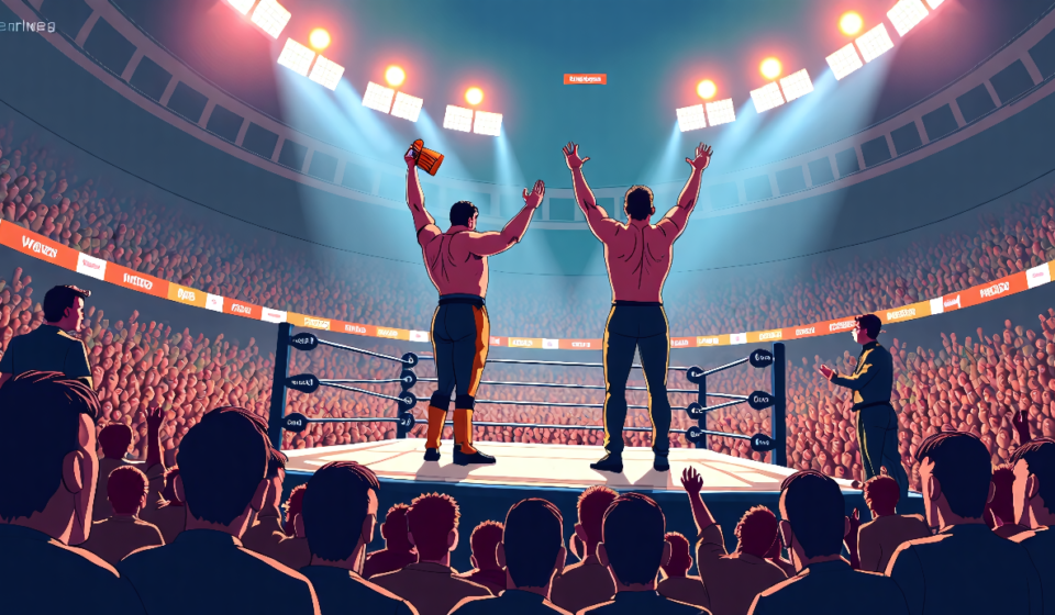 WWE House Show in Guadalajara: Rey Fenix Wins Cruiserweight, Owens Triumphs — AI-generated editorial illustration