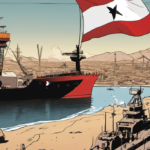 Diesel Prices Soar to $6 a Gallon as Houthis Capture Mokha — AI-generated editorial illustration