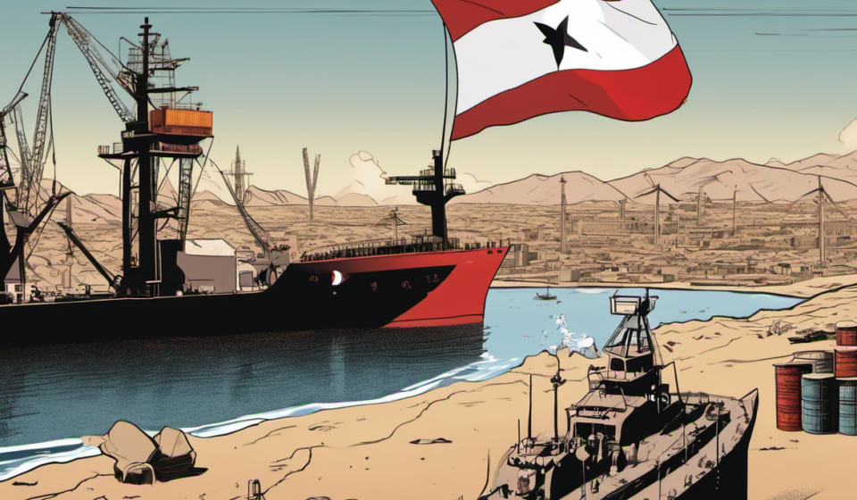 Diesel Prices Soar to $6 a Gallon as Houthis Capture Mokha — AI-generated editorial illustration