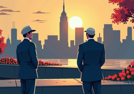 Mamdani Attends 9/11 Memorial Despite 110,000‑Signature Petition — AI-generated editorial illustration