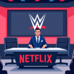 WWE French Commentary Now Live on Netflix Canada — AI-generated editorial illustration