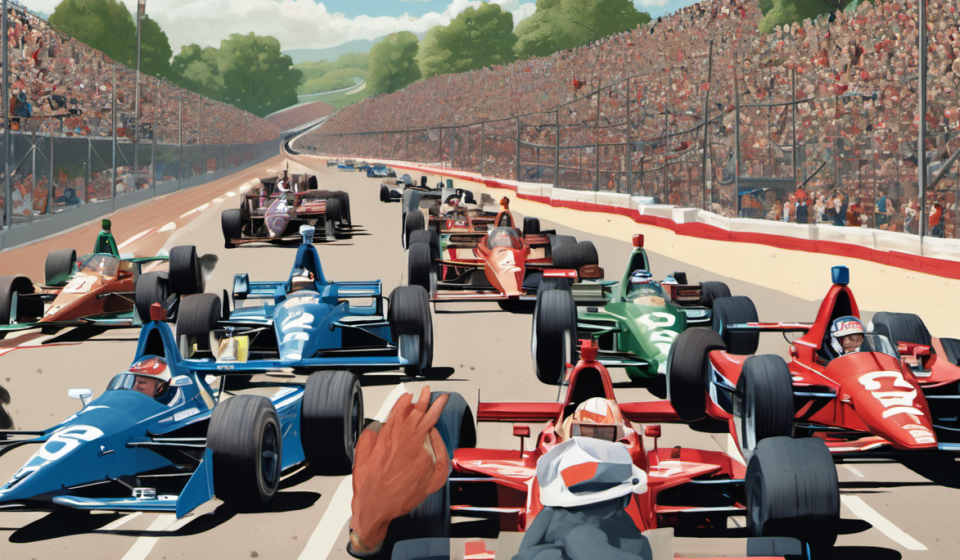 The 10 Greatest IndyCar Drivers and Where Alex Palou Stands — AI-generated editorial illustration