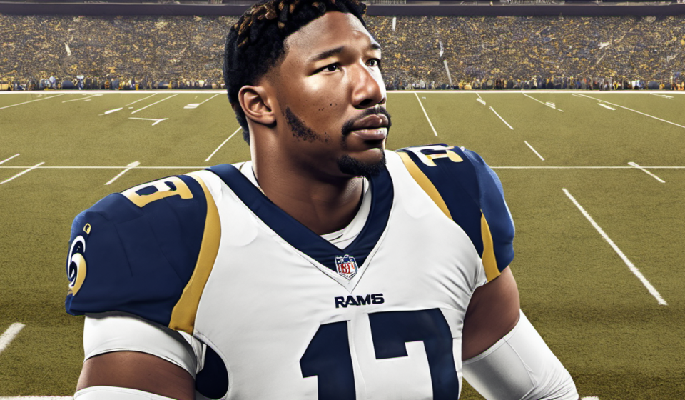 Myles Garrett Calls Rams Debut His ‘Worst Version’ on Field — AI-generated editorial illustration
