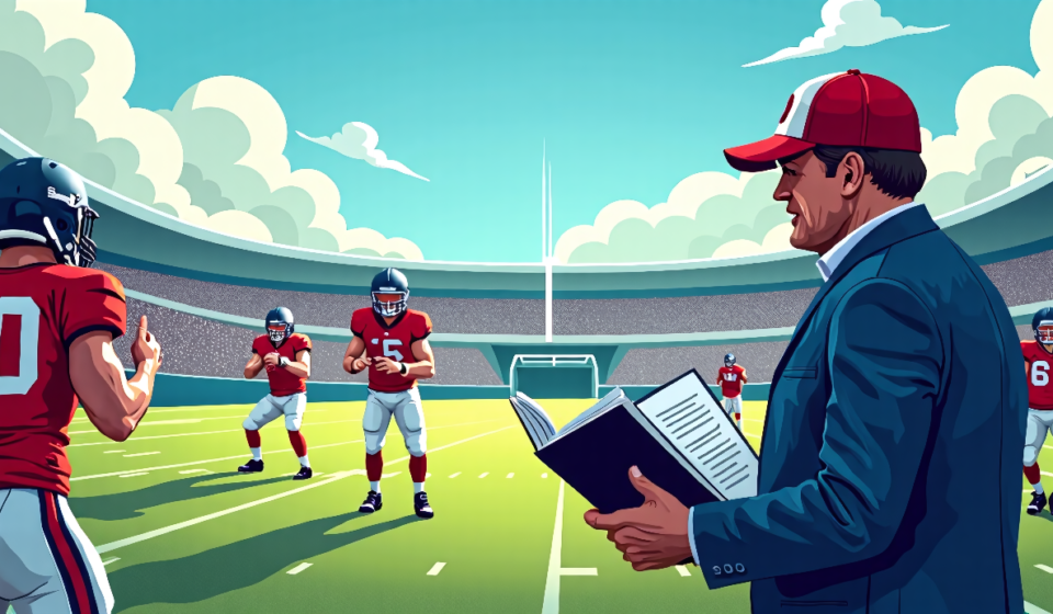 Cooper Rush Starts for Falcons as Tua Tagovailoa Faces Oblique Injury — AI-generated editorial illustration