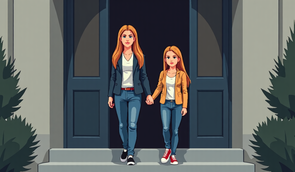 Kim Zolciak and Daughter Quiet After Kroy Jr. Hearing — AI-generated editorial illustration