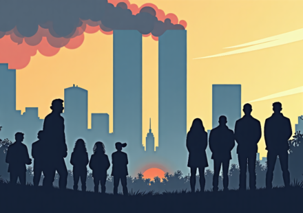 25 Years After 9/11: A Nation’s Memory Captured in Photos — AI-generated editorial illustration