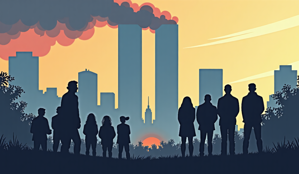 25 Years After 9/11: A Nation’s Memory Captured in Photos — AI-generated editorial illustration