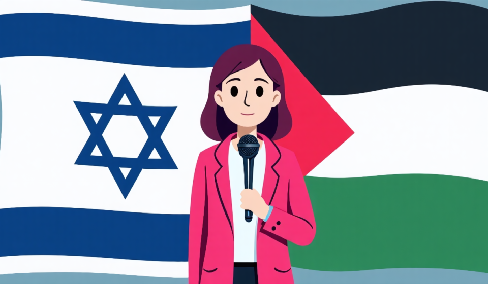 Pink Sets Record Straight on Israel‑Palestine Debate — AI-generated editorial illustration