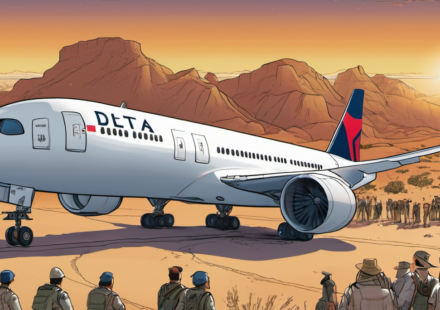 Andrew Garfield’s Delta Flight Diverts to New Mexico After ‘Electrical Odor’ — AI-generated editorial illustration
