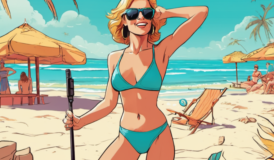 Pop Star’s Sultry Selfie Sparks Weekend Buzz — AI-generated editorial illustration