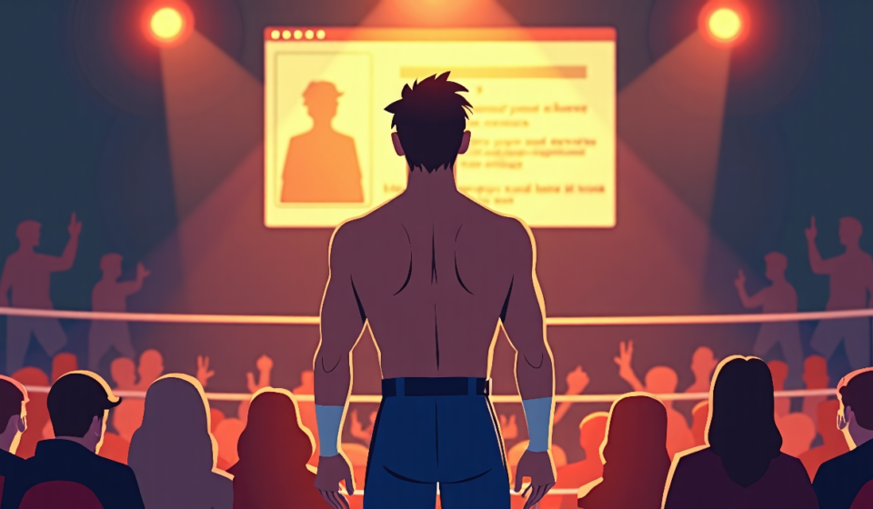 Rebel Shares Urgent Message After AEW Rebel Heart Dynamite — AI-generated editorial illustration