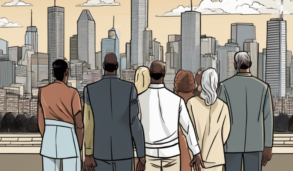 25 Years After 9/11: Stories of Survival, Loss, and Resilience — AI-generated editorial illustration