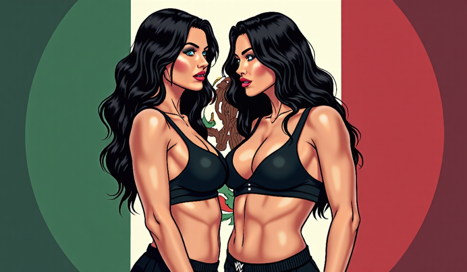Nikki Bella vs. Paige: Personal Shots Build to SmackDown Showdown in Mexico — AI-generated editorial illustration