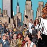 Hollywood Stars Shine at New York Fashion Week 2026 — AI-generated editorial illustration