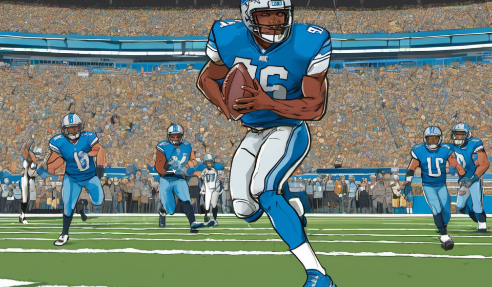 Jahmyr Gibbs: Why He’s a No. 1 Fantasy Football Pick — AI-generated editorial illustration