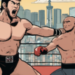 Aaron Wolf vs. Kōsei Fujita: The Never Title Clash at King of Pro‑Wrestling — AI-generated editorial illustration