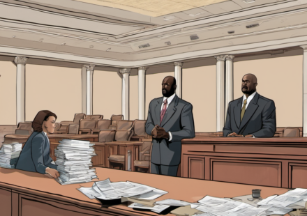 Marcellus Wiley’s Courtroom Clash with Estranged Wife Annemarie — AI-generated editorial illustration
