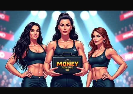 Roxanne Perez Reassures Judgment Day Amid Money in the Bank Rumors — AI-generated editorial illustration