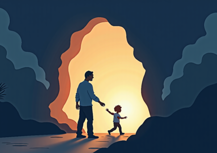 Corey Feldman Saves Daisy De La Hoya From Addiction Spiral — AI-generated editorial illustration