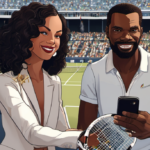 Hollywood Stars Light Up U.S. Open 2026 Courtside — AI-generated editorial illustration