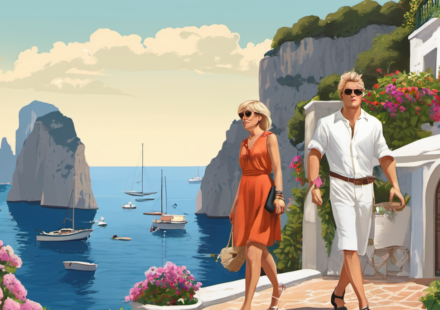 Jake Paul and Jutta Leerdam Heat Up Capri in Minimalist Getaway — AI-generated editorial illustration