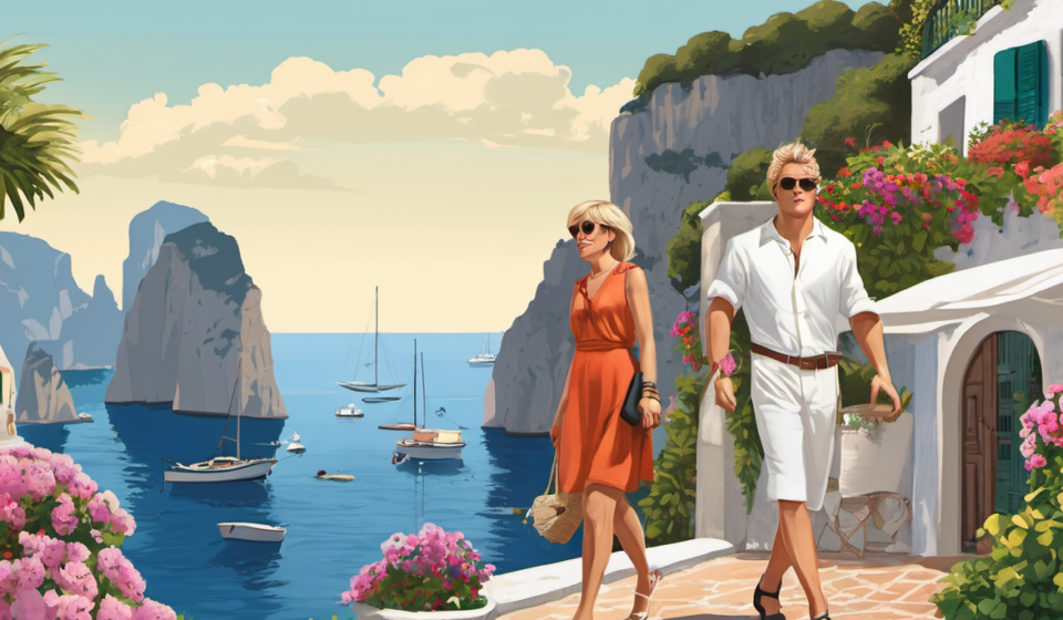 Jake Paul and Jutta Leerdam Heat Up Capri in Minimalist Getaway — AI-generated editorial illustration