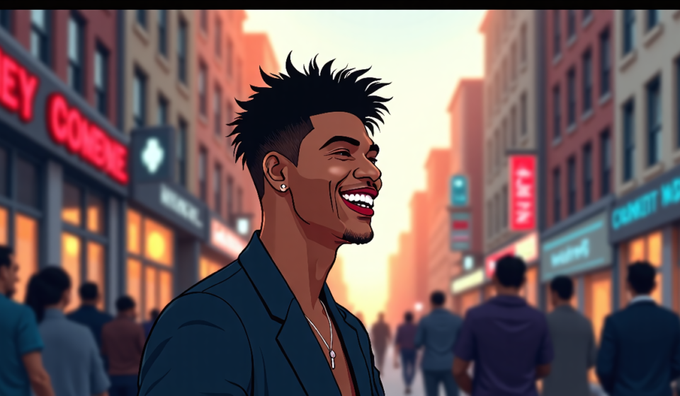 Melo Keeps It Light at NYFW, Dodges Clippers Drama — AI-generated editorial illustration