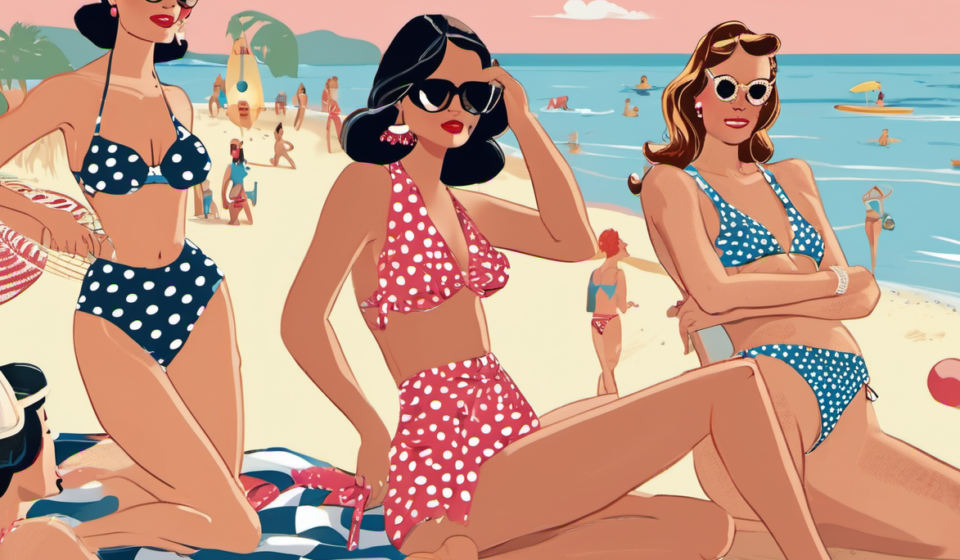 Hollywood Stars Shine in Polka‑Dot Bikinis—See the Spotted Swim Style — AI-generated editorial illustration