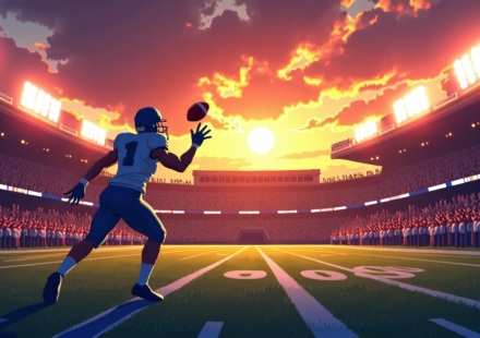 Michigan’s Hail Mary Ranked Among College Football’s Wildest Finishes — AI-generated editorial illustration