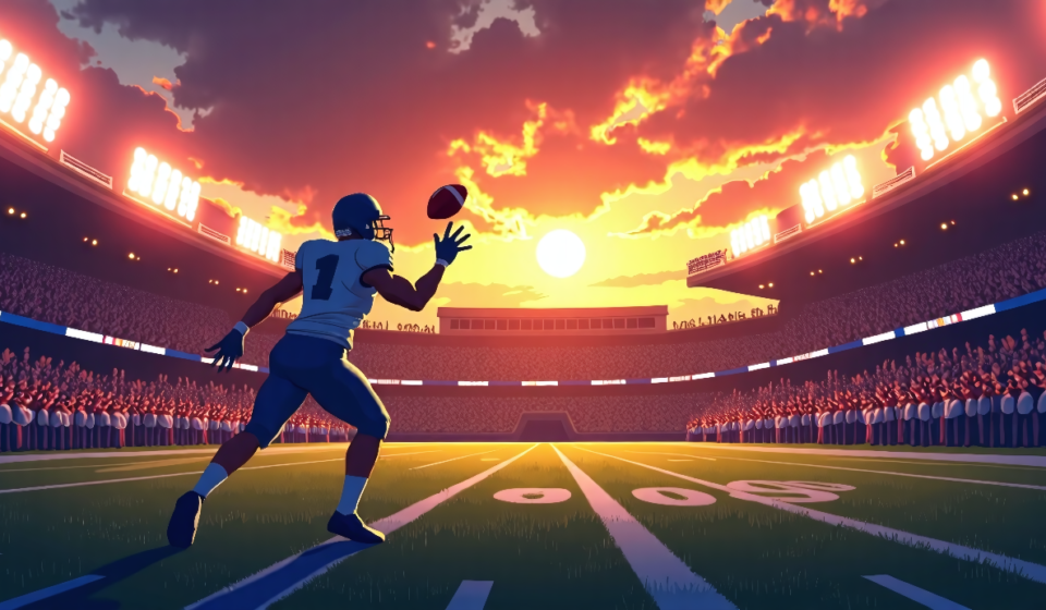 Michigan’s Hail Mary Ranked Among College Football’s Wildest Finishes — AI-generated editorial illustration