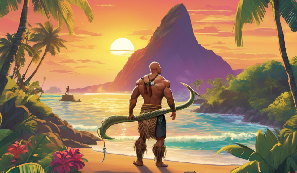 The Rock’s Maui Debut in Live-Action Moana Hits Digital Stores — AI-generated editorial illustration