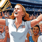 Elena Rybakina Upsets Sabalenka to Claim U.S. Open Title — AI-generated editorial illustration