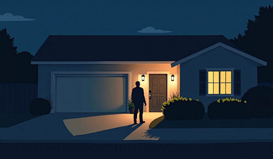 Uninvited Visitor at Harris‑Emhoff Malibu Home Triggers Sheriff Call — AI-generated editorial illustration