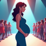 Lexy Panterra Announces First Pregnancy, Flaunts Bump at NY Fashion Week — AI-generated editorial illustration