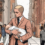 Lady Gaga Cuddles Newborn in First Public Photos — AI-generated editorial illustration