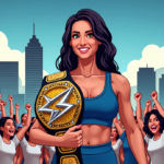 Stephanie Vaquer Captures WWE Women’s World Title in Chile — AI-generated editorial illustration