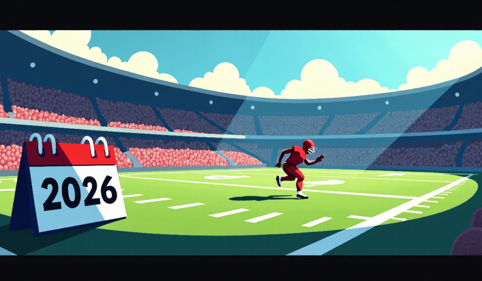 Texans Delay C.J. Stroud Contract Talks Until 2026 — AI-generated editorial illustration