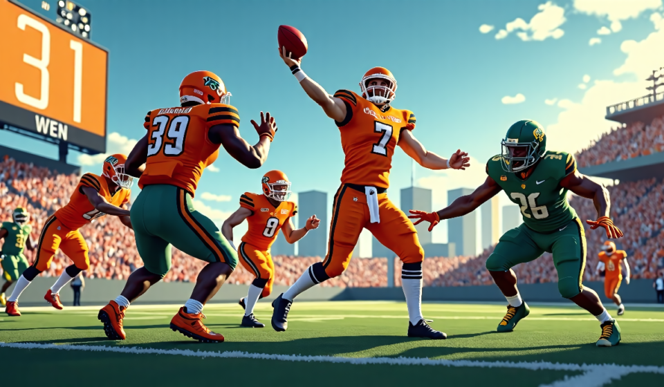 Oklahoma State’s Historic Upset: 3 Key Takeaways — AI-generated editorial illustration