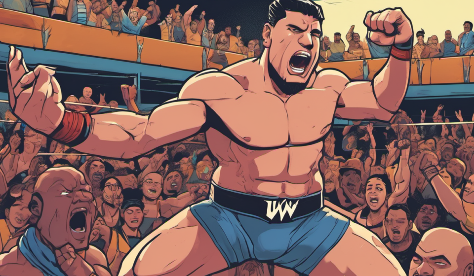 TJP Set to Face Jordan Cruz at UWN Sunday Night Slam — AI-generated editorial illustration