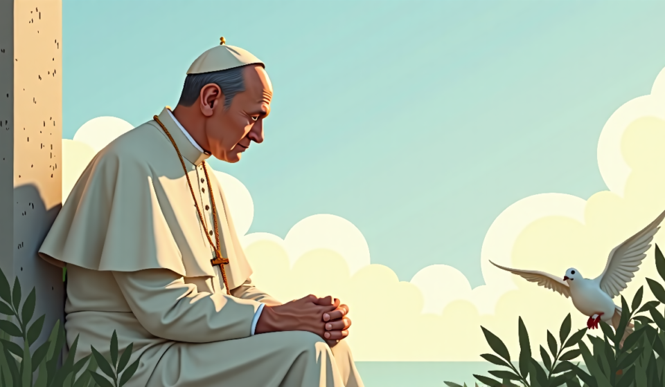 Pope Leo Remembers 9/11, Urges Global Peace — AI-generated editorial illustration