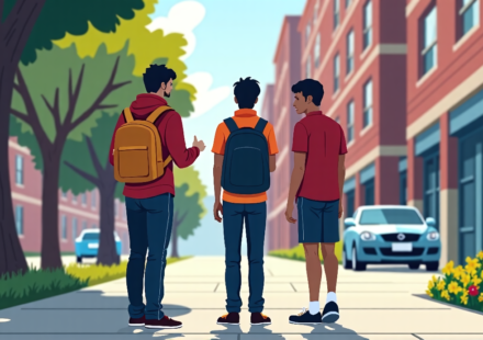 A Former Football Star’s Backpack Became a Lifeline in Austin — AI-generated editorial illustration