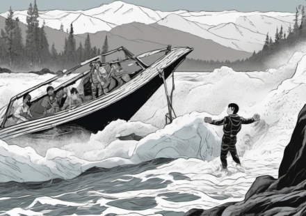 Alaskan Teen Survives Days at Sea After Capsized Boat, Family Tragedy Unfolds — AI-generated editorial illustration
