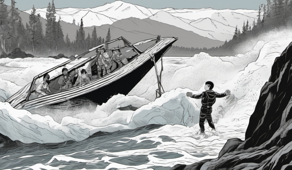 Alaskan Teen Survives Days at Sea After Capsized Boat, Family Tragedy Unfolds — AI-generated editorial illustration
